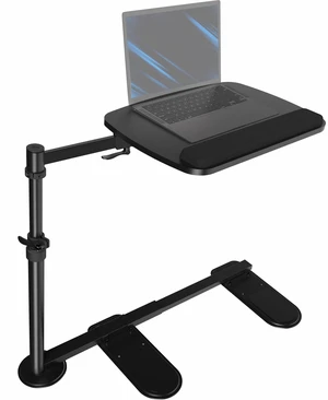 Black 20 in Over Couch Swivel Table, DESK-ST02C Laptop Desk for Remote Work, Portable Recliner Workstation with Height Adjustable Swing Arm Black 20 in Over Couch Swivel Table, DESK-ST02C Laptop Desk for Remote Work, Portable Recliner Workstation with Height Adjustable Swing Arm