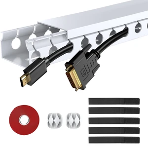 Cable Raceway Kit 154in Under Desk Wire Cover Organizer 10-Pack Channel Wire Cover Under Desk Kit Under Desk Cable Management System to Hide Under Desk/Tv/Computer/Net/Power Cords Cable Raceway Kit 154in Under Desk Wire Cover Organizer 10-Pack Channel Wire Cover Under Desk Kit Under Desk Cable Management System to Hide Under Desk/Tv/Computer/Net/Power Cords
