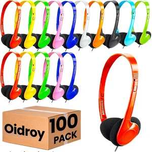 Bulk Wired Headphones 100 Pack for Multicolor for School Classroom Students Wholesales Stereo on Ear Headphones for Children Toddler Teen Skids Boys Girls Bulk Wired Headphones 100 Pack for Multicolor for School Classroom Students Wholesales Stereo on Ear Headphones for Children Toddler Teen Skids Boys Girls