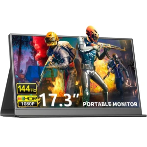 17.3" Portable Monitor, 144Hz Portable Gaming Monitor, Screen Extender Second Display for Console with Built-in Speakers, Works with PS5, Xbox, Switch, Ideal for Travel, Home Office 17.3" Portable Monitor, 144Hz Portable Gaming Monitor, Screen Extender Second Display for Console with Built-in Speakers, Works with PS5, Xbox, Switch, Ideal for Travel, Home Office