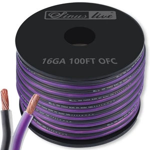 18-16AWG OFC(Oxygen Free Copper) Speaker Wire Great use for Home Theater Speakers and Car Speakers, Purple and Black (100FT OFC) 18-16AWG OFC(Oxygen Free Copper) Speaker Wire Great use for Home Theater Speakers and Car Speakers, Purple and Black (100FT OFC)
