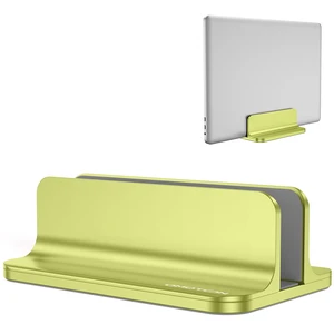 Vertical Laptop Stand Holder, Adjustable Dock for MacBook, Citron Aluminum Stand for MacBook Stand, Fits Chromebook & Gaming Laptops up to 17.3 in, Office Desk Organization, Space-Saving Vertical Laptop Stand Holder, Adjustable Dock for MacBook, Citron Aluminum Stand for MacBook Stand, Fits Chromebook & Gaming Laptops up to 17.3 in, Office Desk Organization, Space-Saving