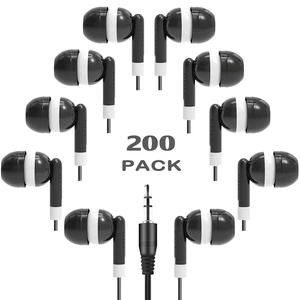 Bulk Earbud Headphones 200 Pack for School Classroom Kids, Wholeslae Wired Earphones Durable Class Set for Students Children Toddler Teens Boys Girls and Adult (XPG101, 200 PCS) Bulk Earbud Headphones 200 Pack for School Classroom Kids, Wholeslae Wired Earphones Durable Class Set for Students Children Toddler Teens Boys Girls and Adult (XPG101, 200 PCS)