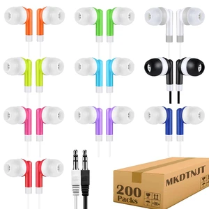 200 Pack Bulk Kids Earbuds for Classroom School,Student Wired in Ear Headphones,3.5mm Multi Colored Wholesale Earphones for Chromebook Laptop PC,Individually Bagged(HTC001) 200 Pack Bulk Kids Earbuds for Classroom School,Student Wired in Ear Headphones,3.5mm Multi Colored Wholesale Earphones for Chromebook Laptop PC,Individually Bagged(HTC001)