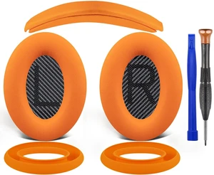 Replacement Kit for Bose QuietComfort QC35/QC35 ii Over-Ear Headphones, Ear Pads Cushions + Headband + Silicone Earpads Cover Protector - Orange Replacement Kit for Bose QuietComfort QC35/QC35 ii Over-Ear Headphones, Ear Pads Cushions + Headband + Silicone Earpads Cover Protector - Orange