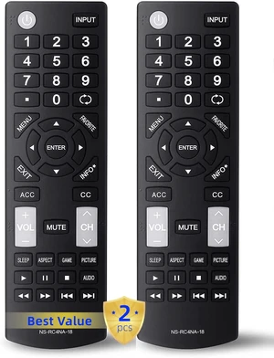 2 Packs Universal Remote Control Replacement Fit for All Insignia LED-LCD HDTV TVs 2 Packs Universal Remote Control Replacement Fit for All Insignia LED-LCD HDTV TVs