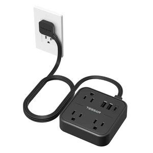 Slim Power Strip with Ultra Thin Flat Extension Cord 5 FTBlack 1 USB C and 2 USB A Ports, Flat Plug Wall Charger with 3 Outlets for Office, School, Dorm Room Essentials Slim Power Strip with Ultra Thin Flat Extension Cord 5 FTBlack 1 USB C and 2 USB A Ports, Flat Plug Wall Charger with 3 Outlets for Office, School, Dorm Room Essentials