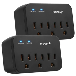Surge Protector Outlet for Refrigerator & Home Appliance - 2 Pack Heavy Duty 3 Outlet Surge Protector for PS5 /TV/PC, Fridge, Washing Machine, Garage Door, 1200J, 1875 Watts, 3 Prong- Black Surge Protector Outlet for Refrigerator & Home Appliance - 2 Pack Heavy Duty 3 Outlet Surge Protector for PS5 /TV/PC, Fridge, Washing Machine, Garage Door, 1200J, 1875 Watts, 3 Prong- Black