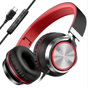 USB C Headphones Wired with Mic & Volume Control, Noise Isolating Over-Ear Headphones, Tangle-Free Plaiting Line, Foldable Headphone for School/Travel/iPad,Tablet,iPhone 17/16/15 USB C Headphones Wired with Mic & Volume Control, Noise Isolating Over-Ear Headphones, Tangle-Free Plaiting Line, Foldable Headphone for School/Travel/iPad,Tablet,iPhone 17/16/15