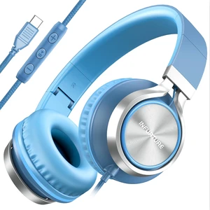 USB C Headphones Wired with Mic & Volume Control, Noise Isolating Over-Ear Headphones, Tangle-Free Plaiting Line, Foldable Headphone for School/Travel/iPad,Tablet,iPhone 17/16/15 USB C Headphones Wired with Mic & Volume Control, Noise Isolating Over-Ear Headphones, Tangle-Free Plaiting Line, Foldable Headphone for School/Travel/iPad,Tablet,iPhone 17/16/15