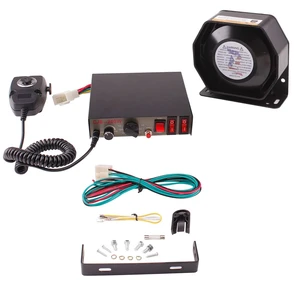 Police Siren Speaker PA System Kit with Mic 12V Pa Speaker Alarm Multiple Sound Modes, High-Power Main Unit, 150dB, Handheld Push-Button Controller, Waterproof Design, Universal 12V Vehicles Police Siren Speaker PA System Kit with Mic 12V Pa Speaker Alarm Multiple Sound Modes, High-Power Main Unit, 150dB, Handheld Push-Button Controller, Waterproof Design, Universal 12V Vehicles