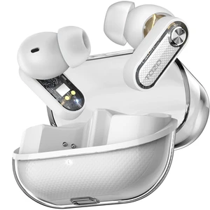 Crystal Pods Hybrid Active Noise Cancelling Wireless Earbuds, White 10mm Drivers Deep Bass, 4 Mics Smart ENC AI Calls, Real-Time AI Translation, 32 EQ via App, Bluetooth 5.4, 70H,Crystal Design Crystal Pods Hybrid Active Noise Cancelling Wireless Earbuds, White 10mm Drivers Deep Bass, 4 Mics Smart ENC AI Calls, Real-Time AI Translation, 32 EQ via App, Bluetooth 5.4, 70H,Crystal Design