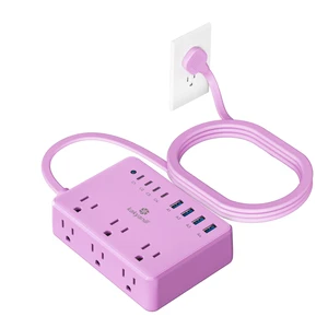 8 USB Purple Power Strip with 6 AC(4 USB-C), 5 FT Extension Cord Purple Extension Cord with Multiple Outlets, USB Charging Station, Kawaii Gift for Desk Home, Office, Dorm 8 USB Purple Power Strip with 6 AC(4 USB-C), 5 FT Extension Cord Purple Extension Cord with Multiple Outlets, USB Charging Station, Kawaii Gift for Desk Home, Office, Dorm