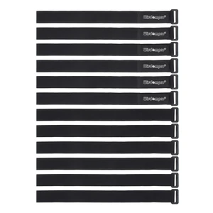 12 Pack 1 x 24 Inch Long Hook and Loop Tie Down Straps Heavy Duty Durable Nylon, Reusable, Large, Wide, Black, Functional Adjustable Fastening Cinch Strap Cable Cord for Home, Office, Outdoor 12 Pack 1 x 24 Inch Long Hook and Loop Tie Down Straps Heavy Duty Durable Nylon, Reusable, Large, Wide, Black, Functional Adjustable Fastening Cinch Strap Cable Cord for Home, Office, Outdoor