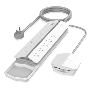 Power Vertex Surge Protector with Detachable USB Power Strip (White, Power Vertex XL) Power Vertex Surge Protector with Detachable USB Power Strip (White, Power Vertex XL)