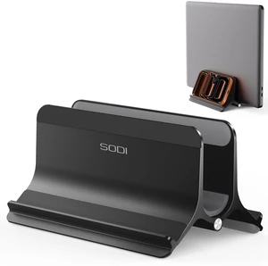 Vertical Laptop Stand Holder for Desk Compatible with MacBook Air, MacBook Pro Stand Vertical Aluminum Up to 17 inch, Gravity Auto-Lock Cooling, 3-in-1 Space Saving Desk Organizer Accessories Vertical Laptop Stand Holder for Desk Compatible with MacBook Air, MacBook Pro Stand Vertical Aluminum Up to 17 inch, Gravity Auto-Lock Cooling, 3-in-1 Space Saving Desk Organizer Accessories