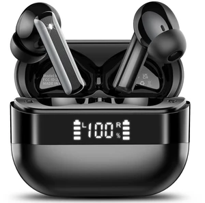 Wireless Earbuds, Bluetooth 5.4 Headphones HiFi Stereo, Bluetooth Earbuds with 4 ENC Mics, 48H Playtime Wireless Ear buds with LED Display, IP7 Waterproof Bluetooth Earphones for Android iOS Black Wireless Earbuds, Bluetooth 5.4 Headphones HiFi Stereo, Bluetooth Earbuds with 4 ENC Mics, 48H Playtime Wireless Ear buds with LED Display, IP7 Waterproof Bluetooth Earphones for Android iOS Black
