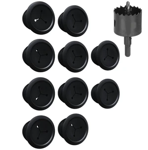 Wall Cable Hiders for Cable Management - 2.25" Mini Cord Hider Conceals 3 Low Voltage Cables Behind Wall - Perfect for Speakers, Mounted TVs, Desks & More - Black 10-Pack Wall Cable Hiders for Cable Management - 2.25" Mini Cord Hider Conceals 3 Low Voltage Cables Behind Wall - Perfect for Speakers, Mounted TVs, Desks & More - Black 10-Pack