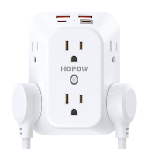 Outlet Extender, PD20W, 6AC&2A2C, ETL, Multi Outlet Wall Plug, 1875W/15A 3-Sided Surge Protector, 1050J, Wall Mount, 1.9in Spacing, Flat Outlet Extender for Home Office Travel, White Outlet Extender, PD20W, 6AC&2A2C, ETL, Multi Outlet Wall Plug, 1875W/15A 3-Sided Surge Protector, 1050J, Wall Mount, 1.9in Spacing, Flat Outlet Extender for Home Office Travel, White
