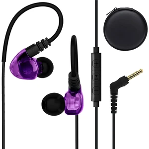 Wired Sport Running Headphones Over Ear in-Ear Earbuds w Mic Purple For Kids Women Small Ears, Earhook Earphones w Control & Ear Buds Case for Workout Exercise Jogging, For Cell Phones Laptops Wired Sport Running Headphones Over Ear in-Ear Earbuds w Mic Purple For Kids Women Small Ears, Earhook Earphones w Control & Ear Buds Case for Workout Exercise Jogging, For Cell Phones Laptops