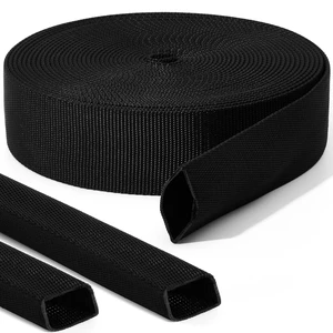26 Ft Nylon Hydraulic Hose Protector Sleeve Cover,1.25 Id Abrasion Resistant Wrap for TIG Torch Cables, Expandable Braided Sheath Protects from Heat, Flat Design for Cord Management 26 Ft Nylon Hydraulic Hose Protector Sleeve Cover,1.25 Id Abrasion Resistant Wrap for TIG Torch Cables, Expandable Braided Sheath Protects from Heat, Flat Design for Cord Management