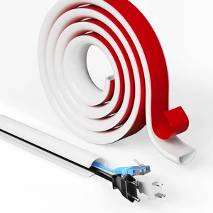 78"Flexible Cord Hider for 2-3 Cables,Side-Open Cord Cover for Wire on Wall Self Adhesive Cable Concealer for Wall Mounted TV,Silicone Cord Raceway for Home Office Hide Wires,W 1.08"× H 0.6",White 78"Flexible Cord Hider for 2-3 Cables,Side-Open Cord Cover for Wire on Wall Self Adhesive Cable Concealer for Wall Mounted TV,Silicone Cord Raceway for Home Office Hide Wires,W 1.08"× H 0.6",White