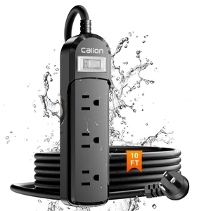 Outdoor Power Strip IPX6 Weatherproof 3 Outlets 10FT Extension Cord 3 Wide-Spaced Outlets for Outdoors 10FT, On/Off Switch, ETL Listed, Wall Mountable, Flame Retardant for Patio Garden Outdoor Power Strip IPX6 Weatherproof 3 Outlets 10FT Extension Cord 3 Wide-Spaced Outlets for Outdoors 10FT, On/Off Switch, ETL Listed, Wall Mountable, Flame Retardant for Patio Garden