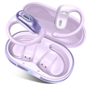 Open Ear Headphones for Sports & Work, 50H Battery, Dark Purple Air conduction, HD stereo bass, over-ear earhooks for secure snug fit, built-in mic, compatible with all phones Open Ear Headphones for Sports & Work, 50H Battery, Dark Purple Air conduction, HD stereo bass, over-ear earhooks for secure snug fit, built-in mic, compatible with all phones
