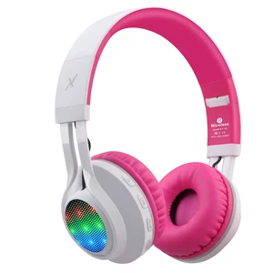 WT-7S Bluetooth Headphones Light Up, Foldable Stero Wireless Headset with Microphone and Volume Control for PC/Tablet/TV/Travel (Pink) WT-7S Bluetooth Headphones Light Up, Foldable Stero Wireless Headset with Microphone and Volume Control for PC/Tablet/TV/Travel (Pink)