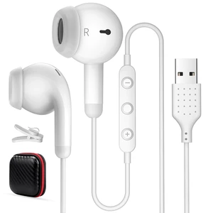 USB Earbuds for PC,Headphones with Microphone for Computer,White Wired USB Headset with Mic Audio Control,Noise Isolating Stereo Laptop Earphones for Dell/HP/Surface PC Office Zoom Working USB Earbuds for PC,Headphones with Microphone for Computer,White Wired USB Headset with Mic Audio Control,Noise Isolating Stereo Laptop Earphones for Dell/HP/Surface PC Office Zoom Working