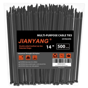 14 Inch Zip Ties Double Sided Toothed (Bulk 500 Pack),100 LBS Tensile Strength Heavy Duty Cable Wire Ties With Self-Locking Adjustable More Durable Nylon Tie Wraps for Indoor Outdoor 14 Inch Zip Ties Double Sided Toothed (Bulk 500 Pack),100 LBS Tensile Strength Heavy Duty Cable Wire Ties With Self-Locking Adjustable More Durable Nylon Tie Wraps for Indoor Outdoor