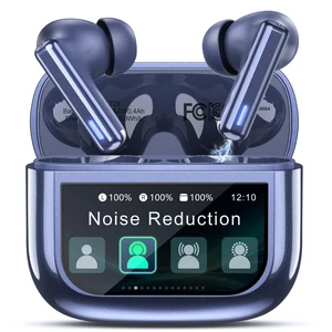 Wireless Earbuds, ANC ENC Noise Cancelling Ear Buds with Touch Screen 40H Stereo Deep Bass, Bluetooth Headphones with Transparency Mode, IPX7 Waterproof, Clear Calls, 5 EQ for iOS Andoid,Navy Wireless Earbuds, ANC ENC Noise Cancelling Ear Buds with Touch Screen 40H Stereo Deep Bass, Bluetooth Headphones with Transparency Mode, IPX7 Waterproof, Clear Calls, 5 EQ for iOS Andoid,Navy