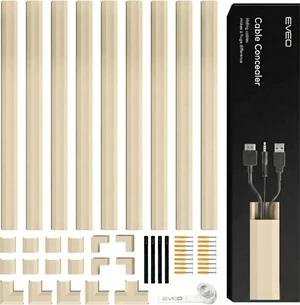 Cord Covers for Wires on Wall - 150in Cable Management Cable Hider - Cord Hiders for TV On Wall - Paintable Cable Concealer - Wire Covers for Cords - 10X (L16 x W0.95 x H0.5) - Medium Beige Cord Covers for Wires on Wall - 150in Cable Management Cable Hider - Cord Hiders for TV On Wall - Paintable Cable Concealer - Wire Covers for Cords - 10X (L16 x W0.95 x H0.5) - Medium Beige
