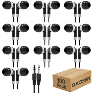 Bulk Earbuds Headphones 100 Pack for Kids School Classroom,Black Dot in-Ear Earphones,Student Wired Ear Buds with 3.5 mm Jack for Computer Chromebook Laptop PC(GS01,100 Black) Bulk Earbuds Headphones 100 Pack for Kids School Classroom,Black Dot in-Ear Earphones,Student Wired Ear Buds with 3.5 mm Jack for Computer Chromebook Laptop PC(GS01,100 Black)