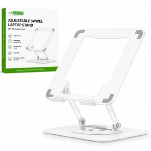 Swivel Laptop Stand for Desk, 360 Riser, Pearl White Height and tilt both adjust, works as a computer and tablet stand for home office, dorm and shared workspaces Swivel Laptop Stand for Desk, 360 Riser, Pearl White Height and tilt both adjust, works as a computer and tablet stand for home office, dorm and shared workspaces