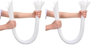 100 Pcs 36 Inch White Zip Ties Heavy Duty Cable Ties (Pack of 2) 100 Pcs 36 Inch White Zip Ties Heavy Duty Cable Ties (Pack of 2)
