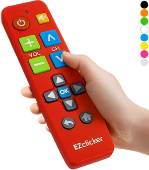 Big Button Universal TV Remote, Easy to Use for All Ages (Red) Great for Seniors, Works with Major TV Brands (2xAAA Batteries Not Included) Big Button Universal TV Remote, Easy to Use for All Ages (Red) Great for Seniors, Works with Major TV Brands (2xAAA Batteries Not Included)
