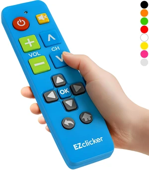 Big Button Universal TV Remote, Easy to Use for All Ages (Blue) Great for Seniors, Works with Major TV Brands (2xAAA Batteries Not Included) Big Button Universal TV Remote, Easy to Use for All Ages (Blue) Great for Seniors, Works with Major TV Brands (2xAAA Batteries Not Included)
