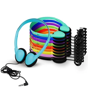 100 Pack Classroom Headphones Bulk for Kids Students School Wired On Ear Class Set Headphones for Library Testing 3.5mm Jack for Chromebook Laptop PC Computer Testing Multi Color 100 Pack Classroom Headphones Bulk for Kids Students School Wired On Ear Class Set Headphones for Library Testing 3.5mm Jack for Chromebook Laptop PC Computer Testing Multi Color