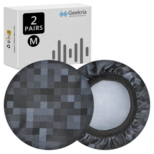 2 Pairs Flex Fabric Headphones Ear Covers - Product Safety Certified - Washable & Stretchable Earcup Protectors for Over-Ear Headsets, Sweat Pads for Gym, Gaming (Size M/MC Stone) 2 Pairs Flex Fabric Headphones Ear Covers - Product Safety Certified - Washable & Stretchable Earcup Protectors for Over-Ear Headsets, Sweat Pads for Gym, Gaming (Size M/MC Stone)