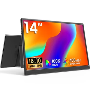 14 Inch Portable Monitor FHD 1200P, Ultra-Slim USB-C HDMI Plug & Play External Display, 100% sRGB Dual Speakers, Travel Laptop Monitor with Stand for PC Phone Xbox PS4/5 14 Inch Portable Monitor FHD 1200P, Ultra-Slim USB-C HDMI Plug & Play External Display, 100% sRGB Dual Speakers, Travel Laptop Monitor with Stand for PC Phone Xbox PS4/5