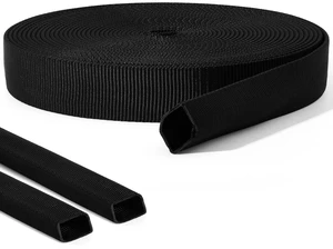 26 Ft Nylon Hydraulic Hose Protector Sleeve Cover,3/4 Inch Id Abrasion Resistant Wrap for TIG Torch Cables, Expandable Braided Sheath Protects from Heat, Flat Design for Cord Management 26 Ft Nylon Hydraulic Hose Protector Sleeve Cover,3/4 Inch Id Abrasion Resistant Wrap for TIG Torch Cables, Expandable Braided Sheath Protects from Heat, Flat Design for Cord Management