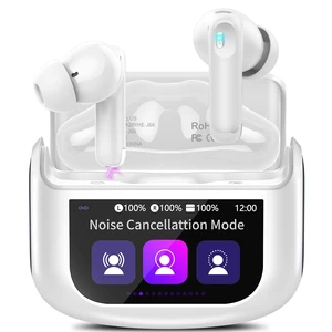 Wireless Earbuds, AI Translation Earbuds Real Time Touch Screen, IvoryWhite 5 EQ Modes, 48H AI Ear Buds with ANC Noise Cancelling/Transparency Mode, IPX7 Waterproof, 164 Language/7 Translation Modes Wireless Earbuds, AI Translation Earbuds Real Time Touch Screen, IvoryWhite 5 EQ Modes, 48H AI Ear Buds with ANC Noise Cancelling/Transparency Mode, IPX7 Waterproof, 164 Language/7 Translation Modes