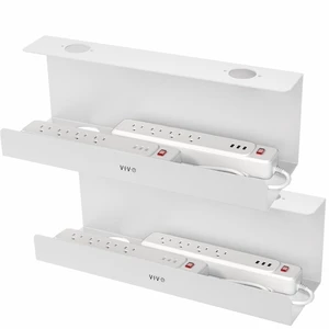 2 Pack White 17 inch Extra Deep Cable Management Tray, DESK-AC16-2CW Set of 2, Under Desk, Low Profile Power Strip Holder, Cord Organizer, Wire Tamer Steel Rack, Home Office, Holds 11 lbs each 2 Pack White 17 inch Extra Deep Cable Management Tray, DESK-AC16-2CW Set of 2, Under Desk, Low Profile Power Strip Holder, Cord Organizer, Wire Tamer Steel Rack, Home Office, Holds 11 lbs each