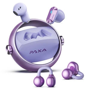 2 in 1 Clip on Open Ear Headphones Wireless Earbuds, 0 Delay Bluetooth 6.0, Ultra-long 140H Play, Auto L-R Recognition Touch Control, Hybrid Noise Reduction for Work Fitness Daily Use, Ctbuds Purple 2 in 1 Clip on Open Ear Headphones Wireless Earbuds, 0 Delay Bluetooth 6.0, Ultra-long 140H Play, Auto L-R Recognition Touch Control, Hybrid Noise Reduction for Work Fitness Daily Use, Ctbuds Purple
