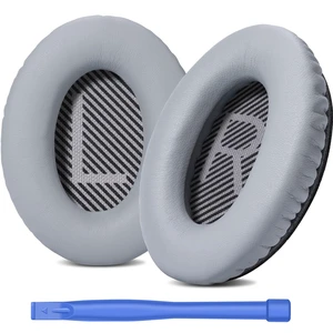 Headphones Replacement Ear Pads for Bose QuietComfort 35 QC35 & QC35 II Premium Memory Foam, Soft Protein Leather, Enhanced Noise Isolation, Easy Install, Comfortable & Durable (Silver) Headphones Replacement Ear Pads for Bose QuietComfort 35 QC35 & QC35 II Premium Memory Foam, Soft Protein Leather, Enhanced Noise Isolation, Easy Install, Comfortable & Durable (Silver)