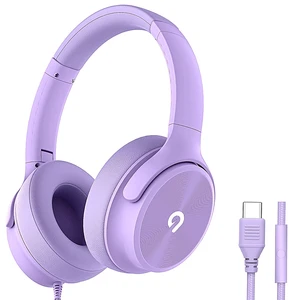 USB C Wired Over-Ear Headphones with Mi, Hi-Fi Stereo Sound, Noise-Isolating Ear Cups, Comfortable Fit for iPhone15/16, Samsung Galaxy S24/S23, Type-C Phones & Tablets (Purple) USB C Wired Over-Ear Headphones with Mi, Hi-Fi Stereo Sound, Noise-Isolating Ear Cups, Comfortable Fit for iPhone15/16, Samsung Galaxy S24/S23, Type-C Phones & Tablets (Purple)