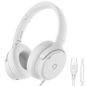 USB C Wired Over-Ear Headphones with Mic, Hi-Fi Stereo Sound, Noise-Isolating Ear Cups, Comfortable Fit for iPhone15/16, Samsung Galaxy S24/S23, Type-C Phones & Tablets (White) USB C Wired Over-Ear Headphones with Mic, Hi-Fi Stereo Sound, Noise-Isolating Ear Cups, Comfortable Fit for iPhone15/16, Samsung Galaxy S24/S23, Type-C Phones & Tablets (White)