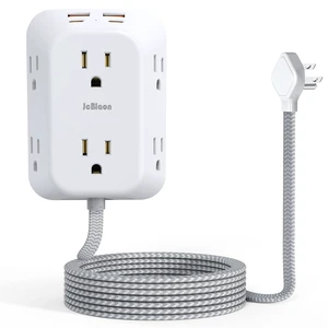 Surge Protector Outlet Extender, 6 Outlet Splitter with 4 USB Ports (2 USB C), 4 Sided 1050 J Multi Plug Wall Adapter Power Strip for Home Office Kitchen Travel Surge Protector Outlet Extender, 6 Outlet Splitter with 4 USB Ports (2 USB C), 4 Sided 1050 J Multi Plug Wall Adapter Power Strip for Home Office Kitchen Travel
