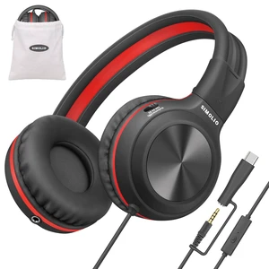 Manyshare USB C Kids Headphones with Passive Noise Cancelling & Mic Built-in Share Port, 3-Level Volume Limiting, HD Mic, Foldable Durable with Pouch for School, Travel, iPad,Kindle,Chromebook Manyshare USB C Kids Headphones with Passive Noise Cancelling & Mic Built-in Share Port, 3-Level Volume Limiting, HD Mic, Foldable Durable with Pouch for School, Travel, iPad,Kindle,Chromebook